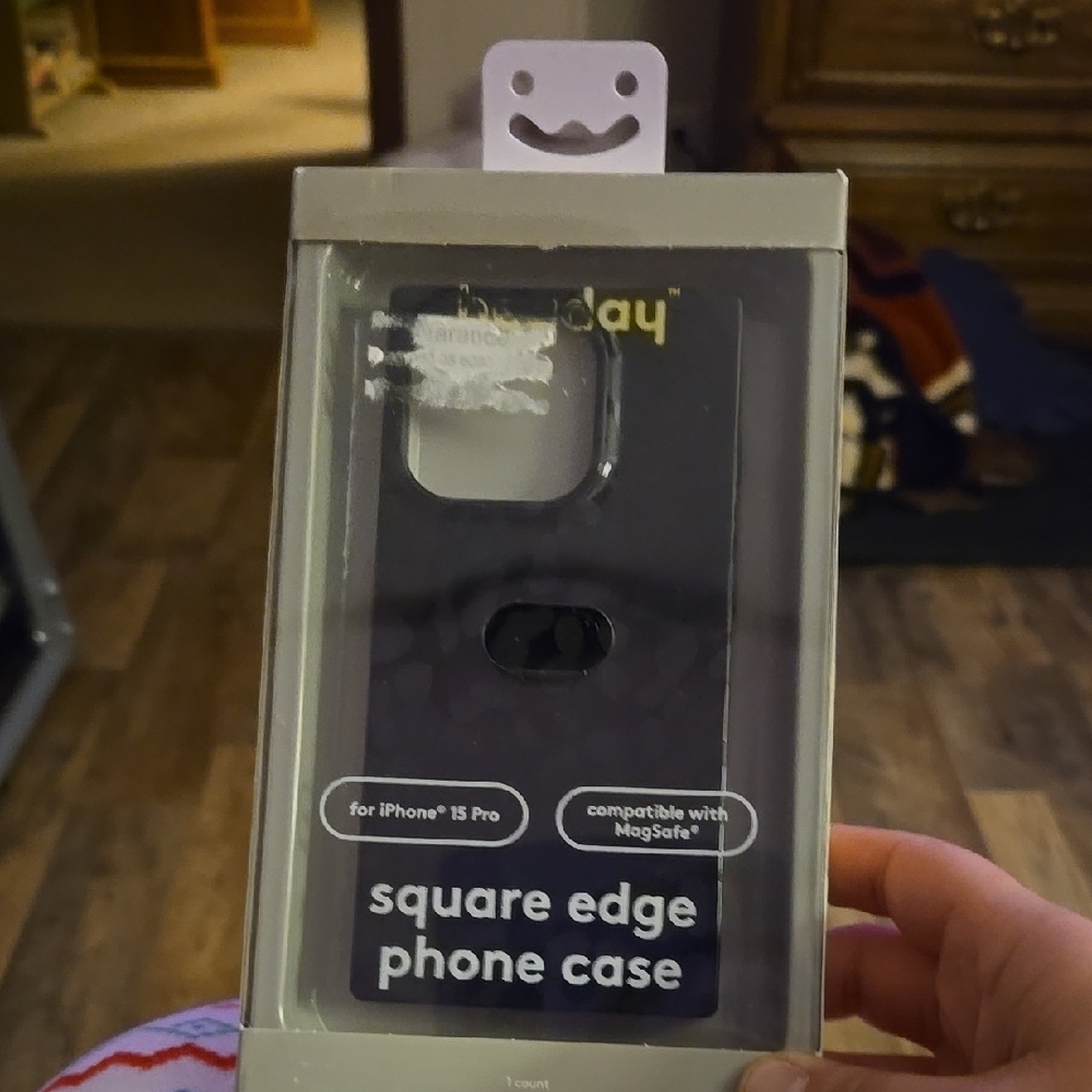heyday Black Phone Case with Clear Window and Minimalist Design